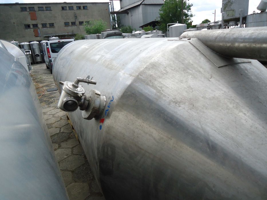Zbiornik silos  nierdzewny 6000L z mieszadłem dno stożek ścianka 2,7mm