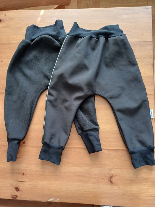 Spodnie softshellowe+polarowe mamaiti zestaw 2-3 lata 92/98