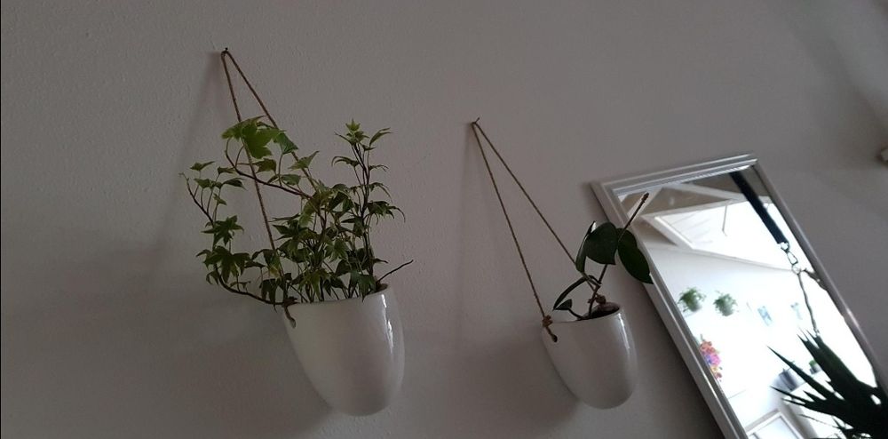 Komplet 3 nowych doniczek wiszących na ścianę w stylu boho loft balkon