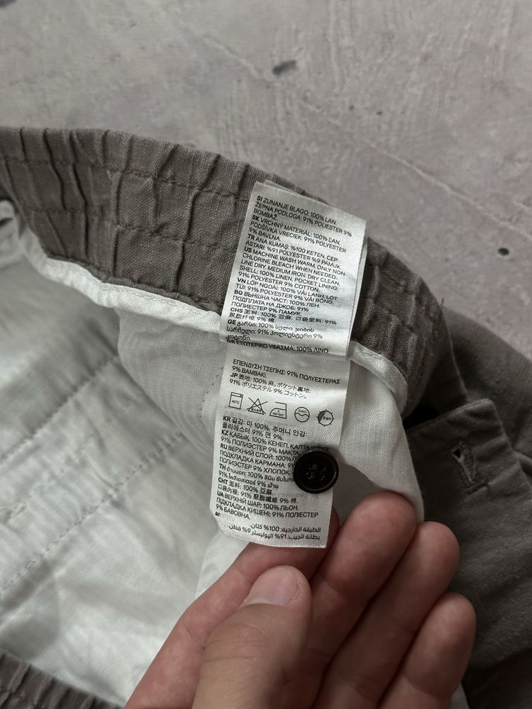 H&m linen men’s pants old money чоловічі легкі штани льон