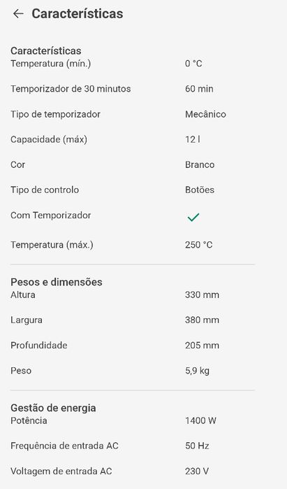 Forno convecção tipo airfryer Novo
