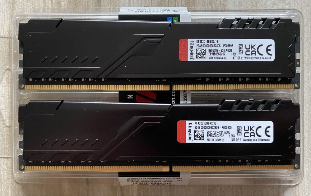 Оперативна пам'ять Kingston Fury Beast DDR4 3200 2*8=16gb - BOX -Обмін