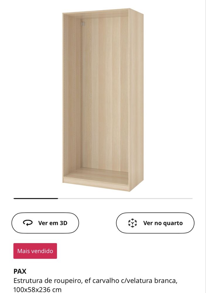 Conjunto roupeiros PAX IKEA