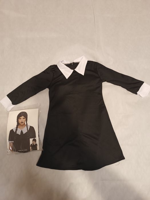 Nowa sukienka kostium przebranie halloween wednesday 100-115