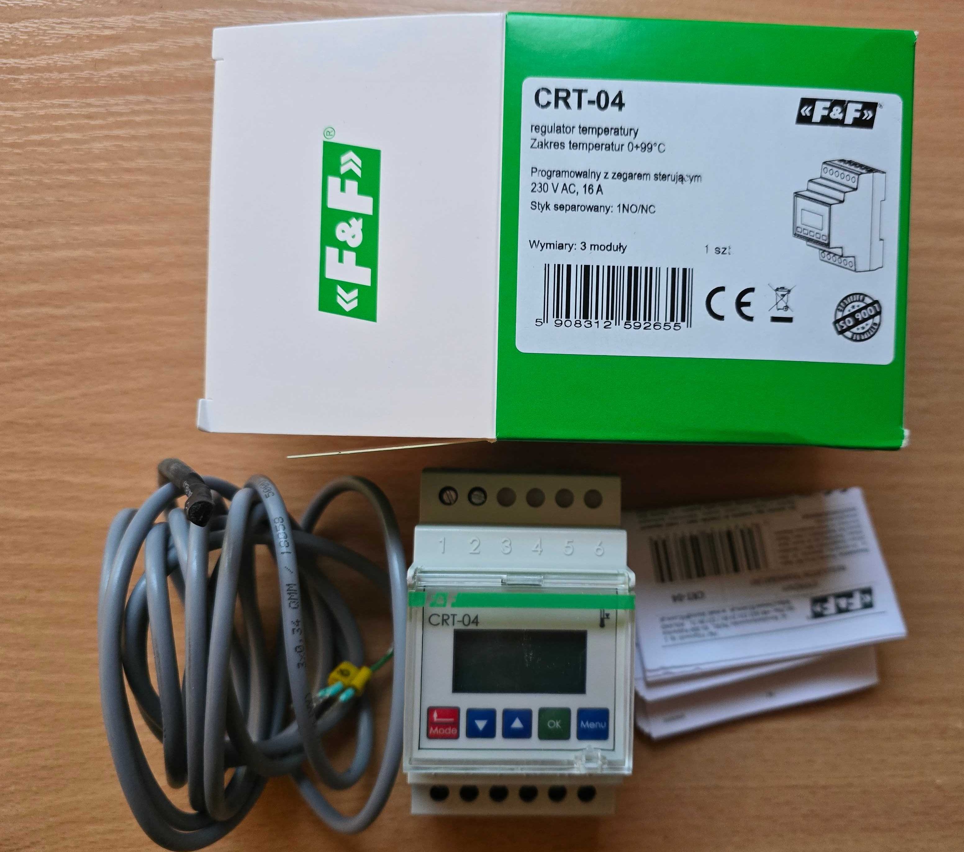 F&F Regulator Temperatury 0-60st Sonda CRT-04 NOWY