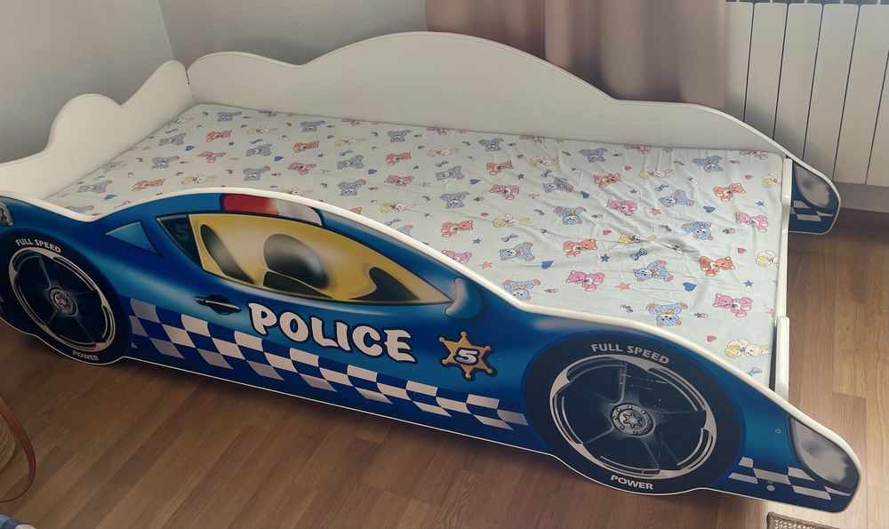 Łóżko dziecięce samochód auto policyjne