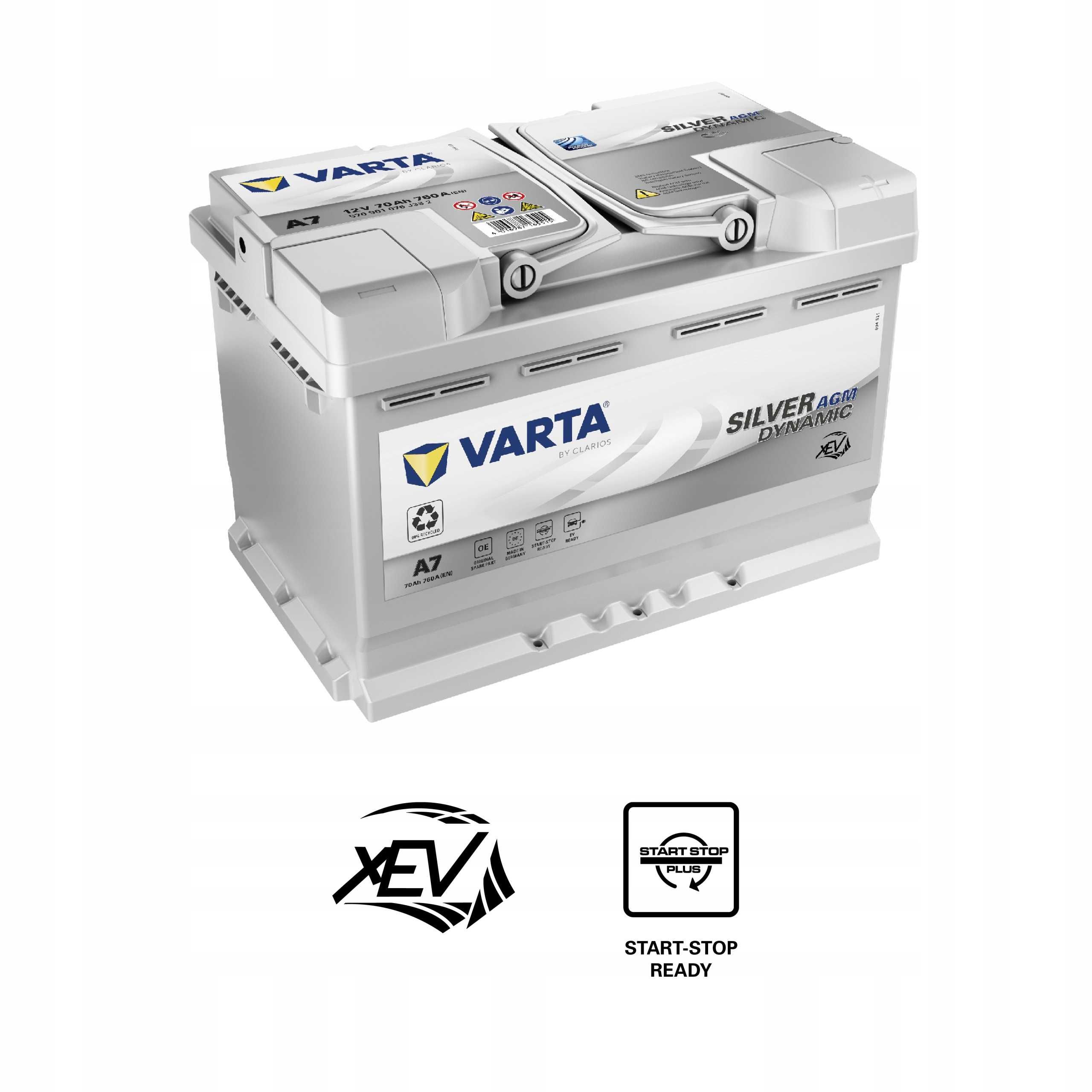 Akumulator Varta Silver AGM E39 / A7 12V 70Ah 760A P+  Poznań