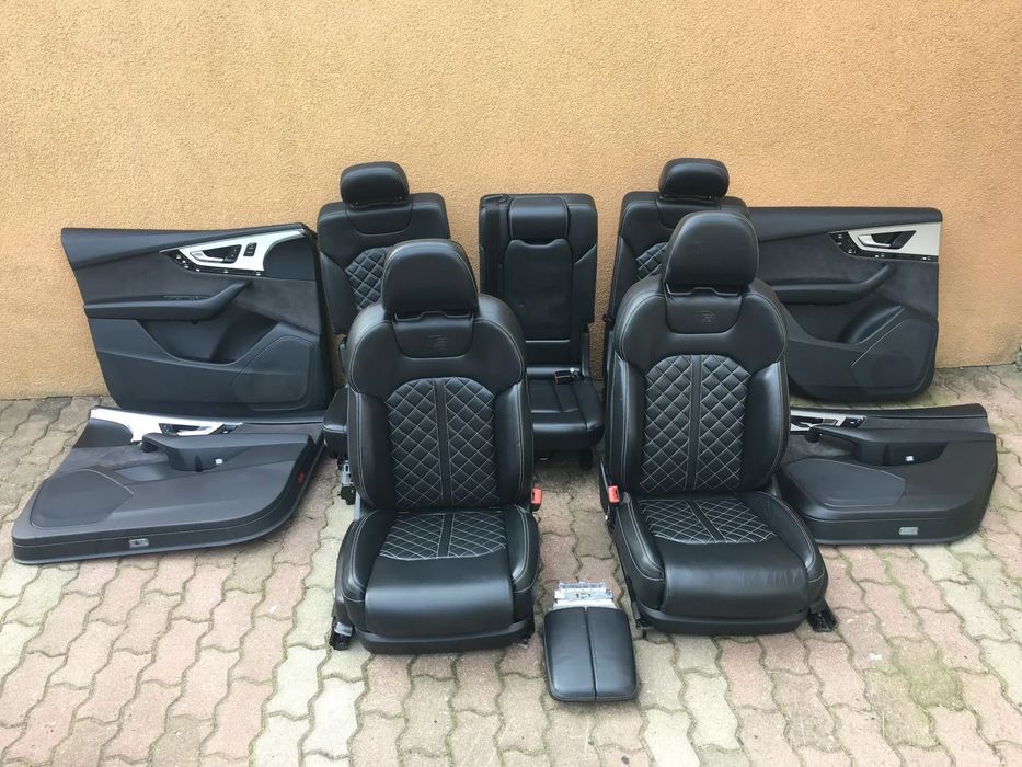 AUDI Q7 4M S-LINE / BENTLEY / FOTEL FOTELE KANAPA BOCZKI TAPICERKA / 5 OSOBOWA / ISOFIX