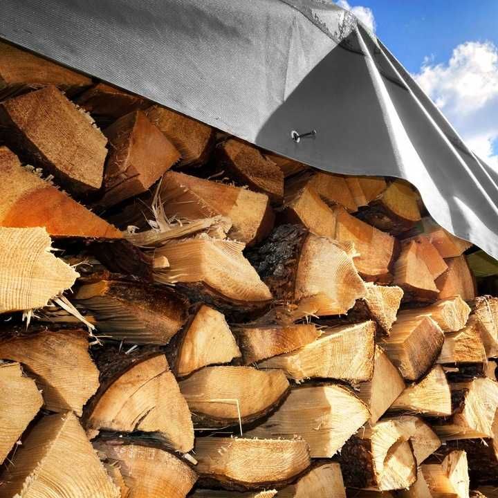 Plandeka plandeki 4x4m szara wzmacniana, mocne okrycie płachta gruba