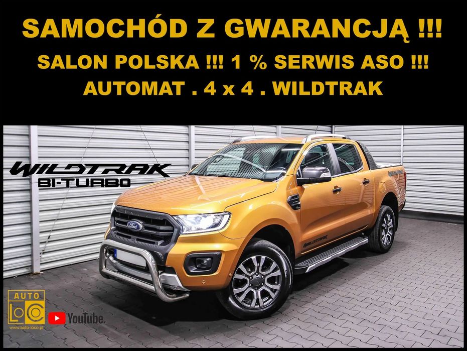 Ford Ranger Salon POLSKA + 100% Serwis FORD + 100% BEZWYPADKOWY + 4x4 + Automat !