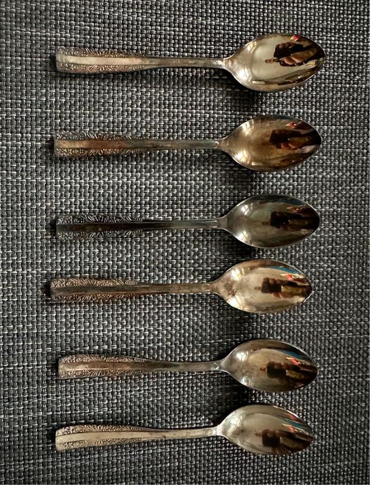 #Łyżeczki #deserowe #posrebrzane #Hefra z #Prl