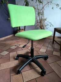 Krzesło obrotowe fotel na kółkach biurowy zielony Ikea biurowe