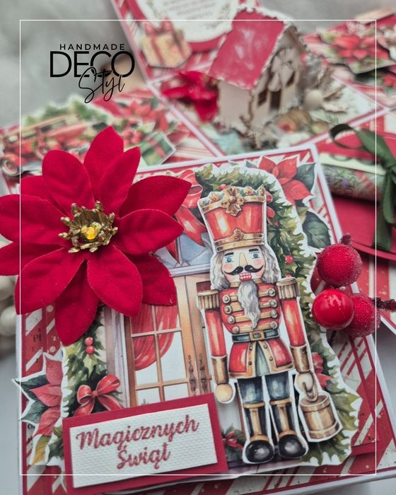 ExplodingBox Święta prezent kartka premium czerwona 3D Boże Narodzenie