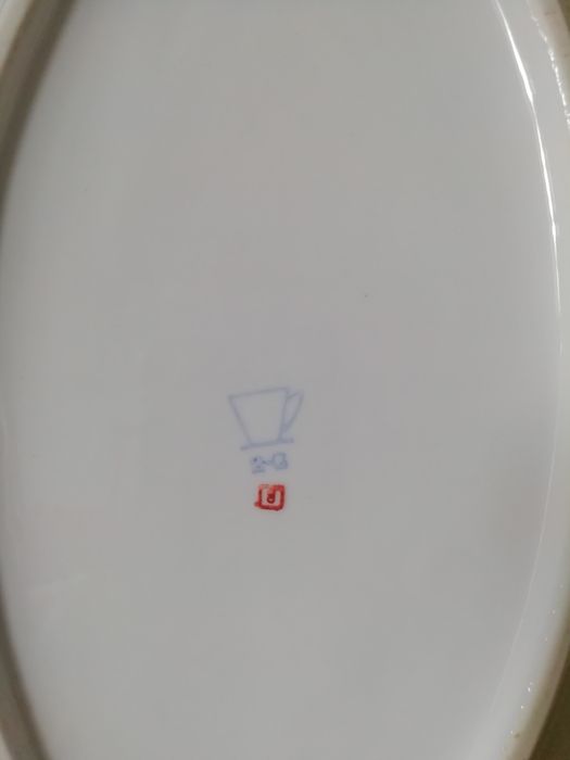 Фарфоровое блюдо ссср. Барановка. Тяжёлое. Большое.