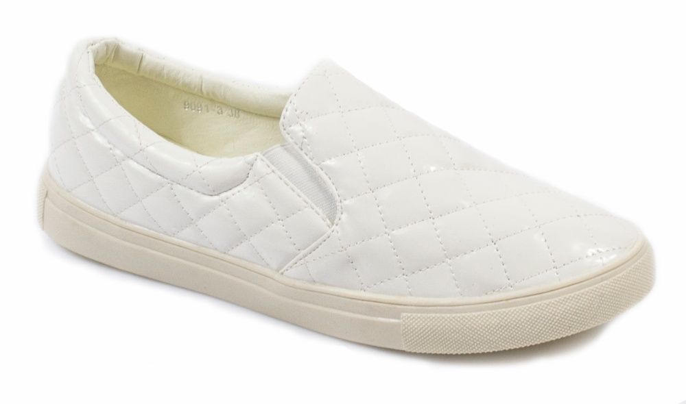 OUTLET Nowe Tenisówki Białe Slip On Pikowane Białe rozmiar 38