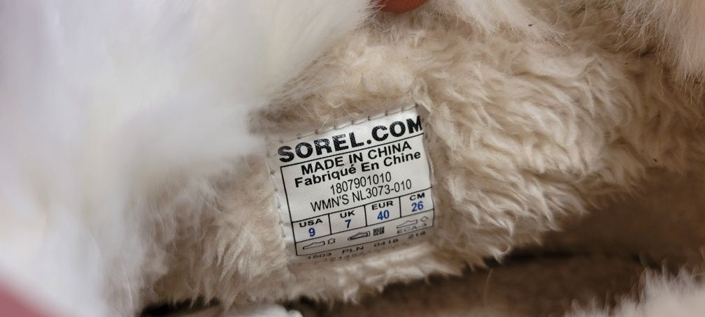 Зимові чоботи Sorel 40 розміру