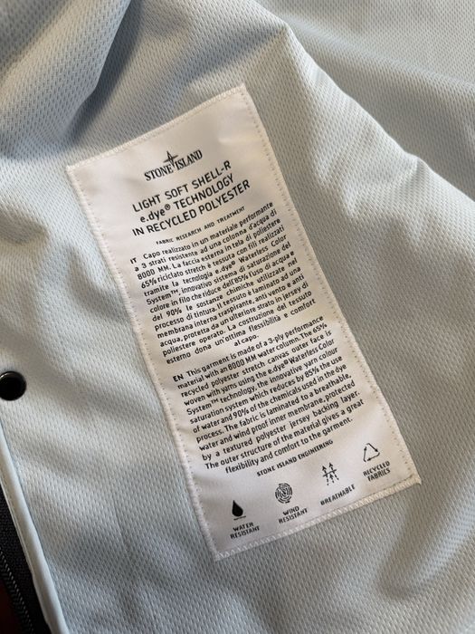 Stone Island Soft Shell-R Sky Blue Jacket (XL)