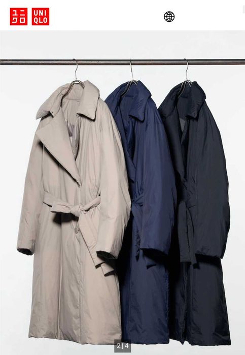 Пуховое пальто куртка UNIQLO