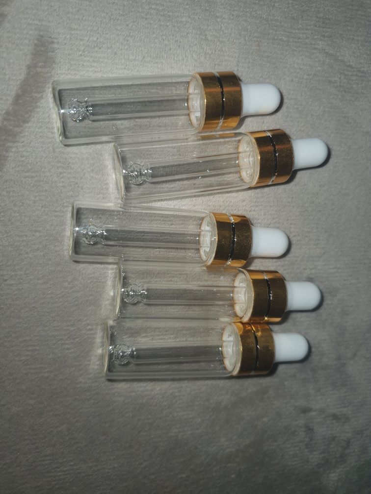 Buteleczki 5ml z pipetą zestaw 5 sztuk