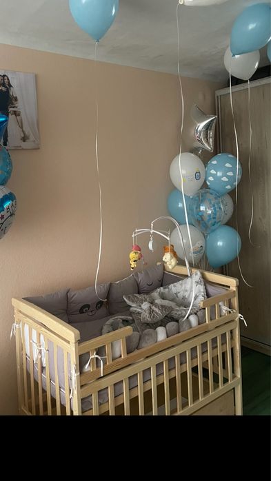 Кроватка, дитяче ліжко, ліжко маятник + ортопедичний матрас