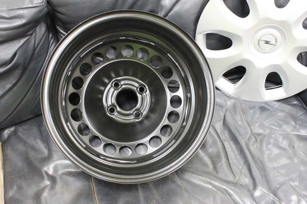 Felgi stalowe + kołpaki + czujniki ciśnienia Rdci Opel Corsa Typ D