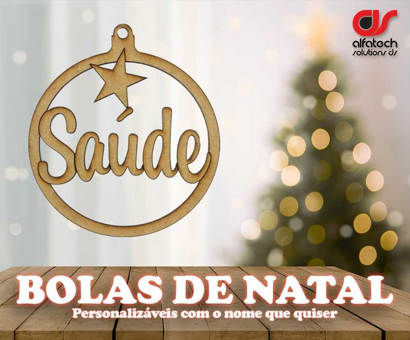 Bolas de Natal corte a laser