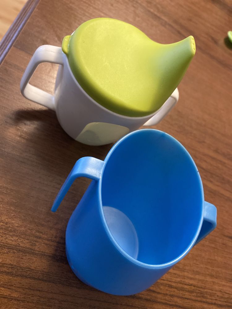 Kubek do nauki picia Doidy Cup niebieski plus kubek ikea