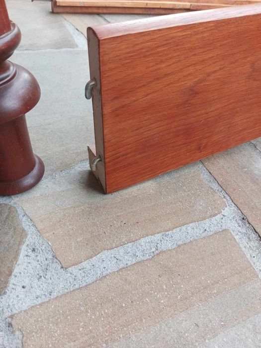 Stare łóżko Łoże drewniane vintage antyk 140cm