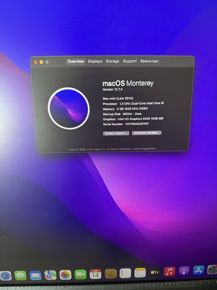 Mac mini (Late 2014) – i5 / 4GB RAM / 120GB SSD