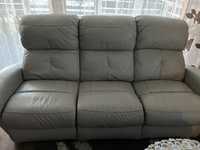 Sofa skórzana 3+2 i fotel obrotowy na sprzedaż