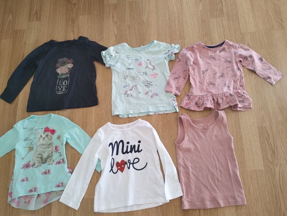 Komplet bluzek dla dziewczynki 92