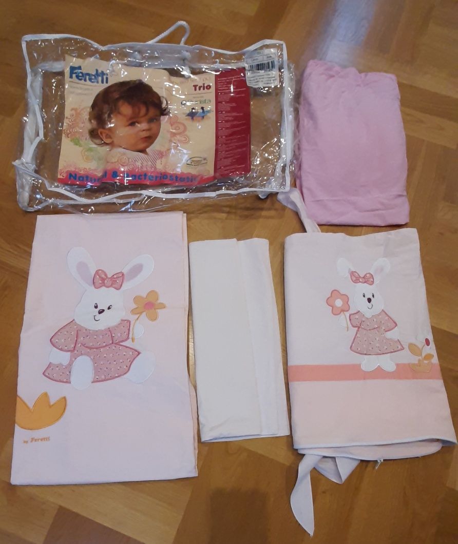 Pościel Feretti 100x135 Lapin Pink plus przescieradlo