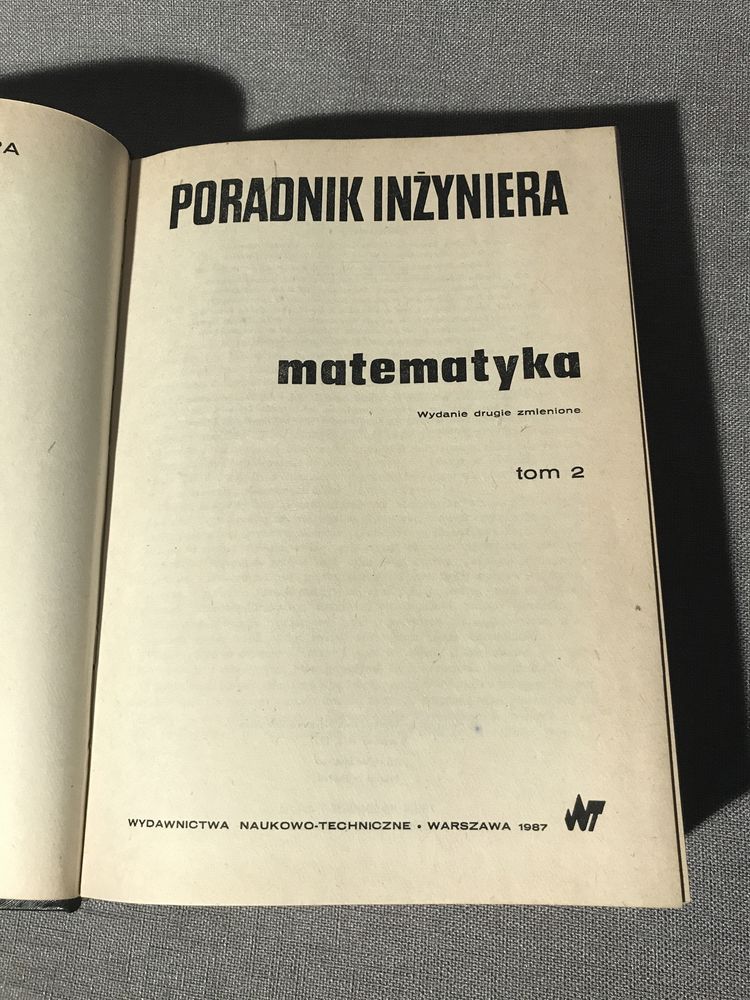 Poradnik inżyniera matematyka tom 1 2 wszystkie z obwolutą