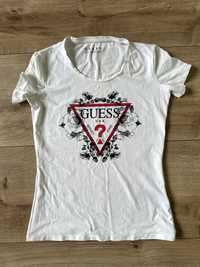 Biały t-shirt Guess M