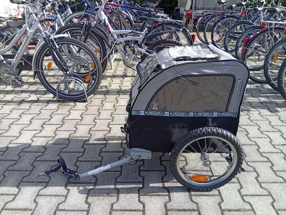 Mała przyczepka rowerowa dla psa. Krako59