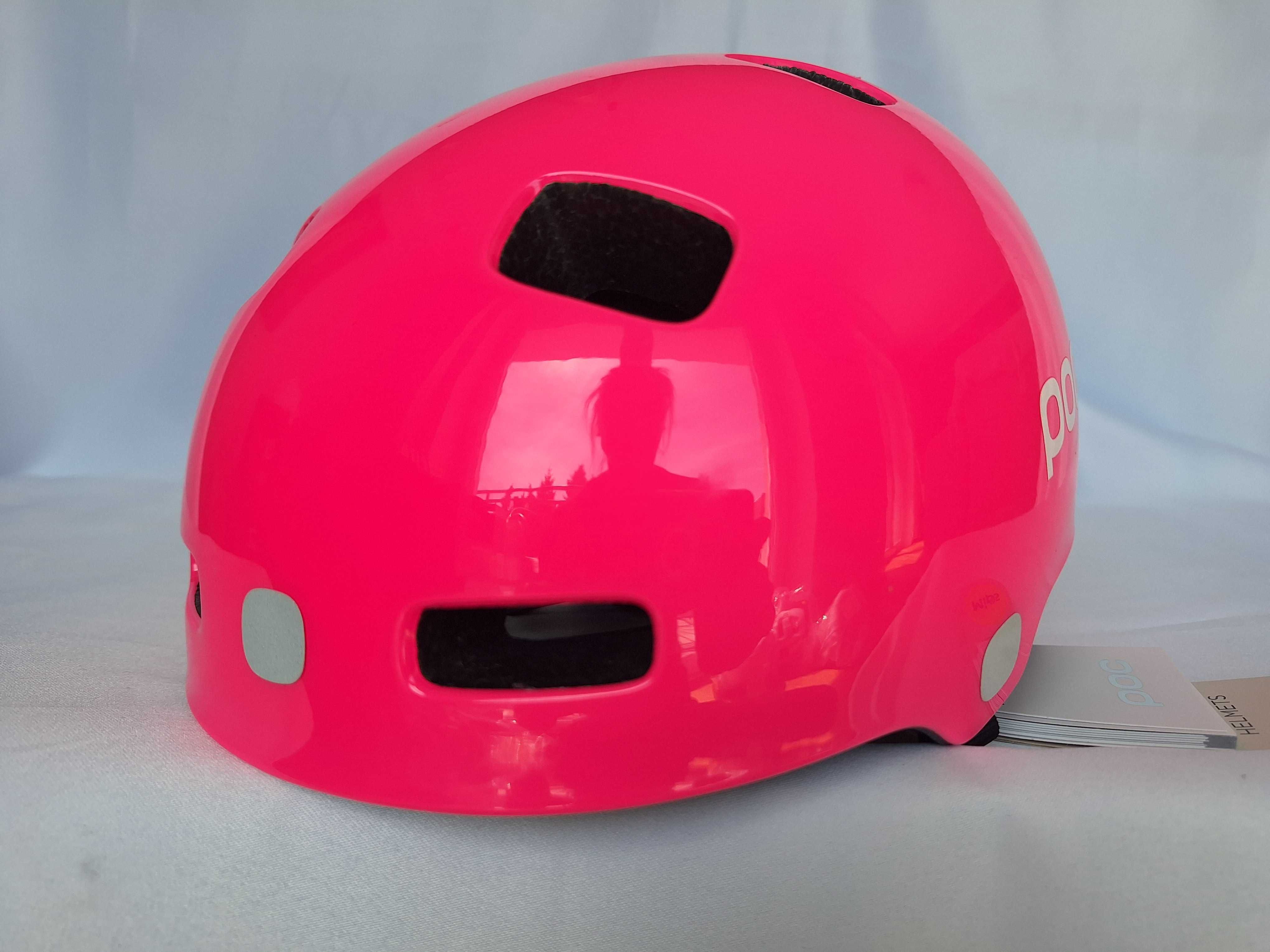 Kask rowerowy dziecięcy Pocito Crane Mips Fluorescent Pink M 55-58cm