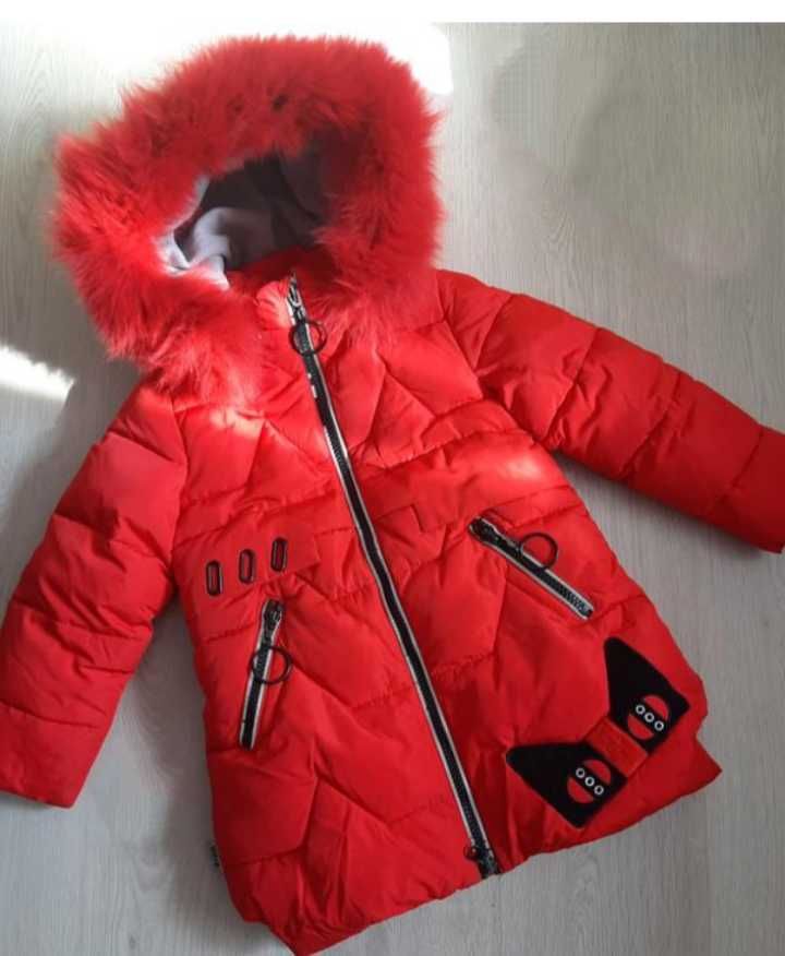 Тепла зимова куртка пальто Kiko для дівчинки  6-7 років