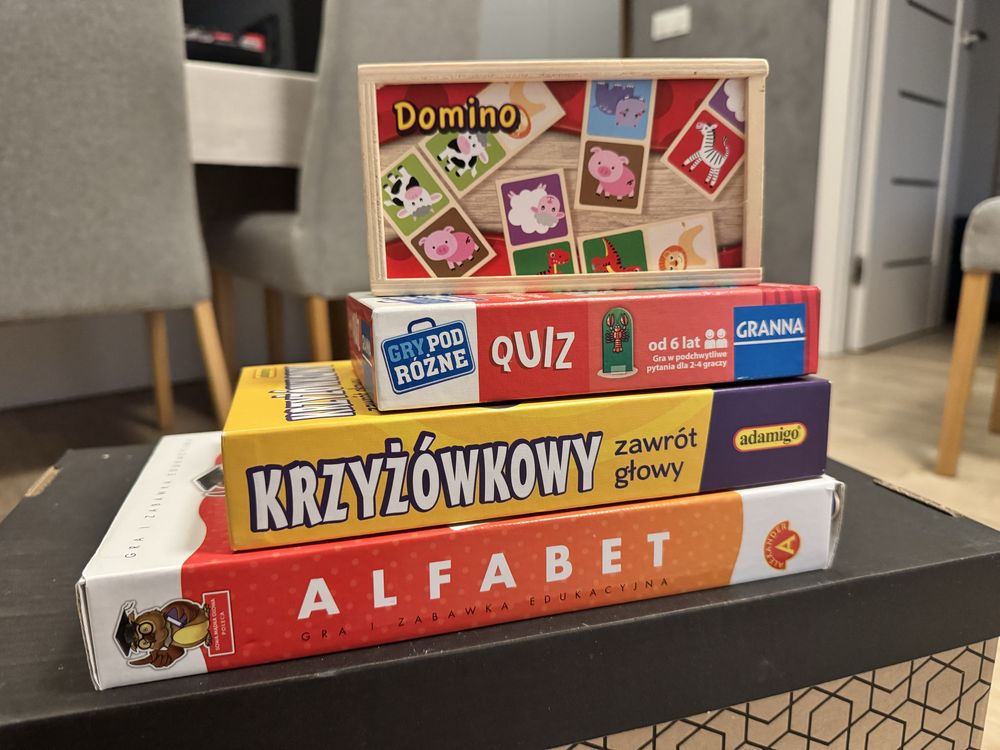 Zestaw edukacyjnych gier i zabaw 4-7+ gry układanki
