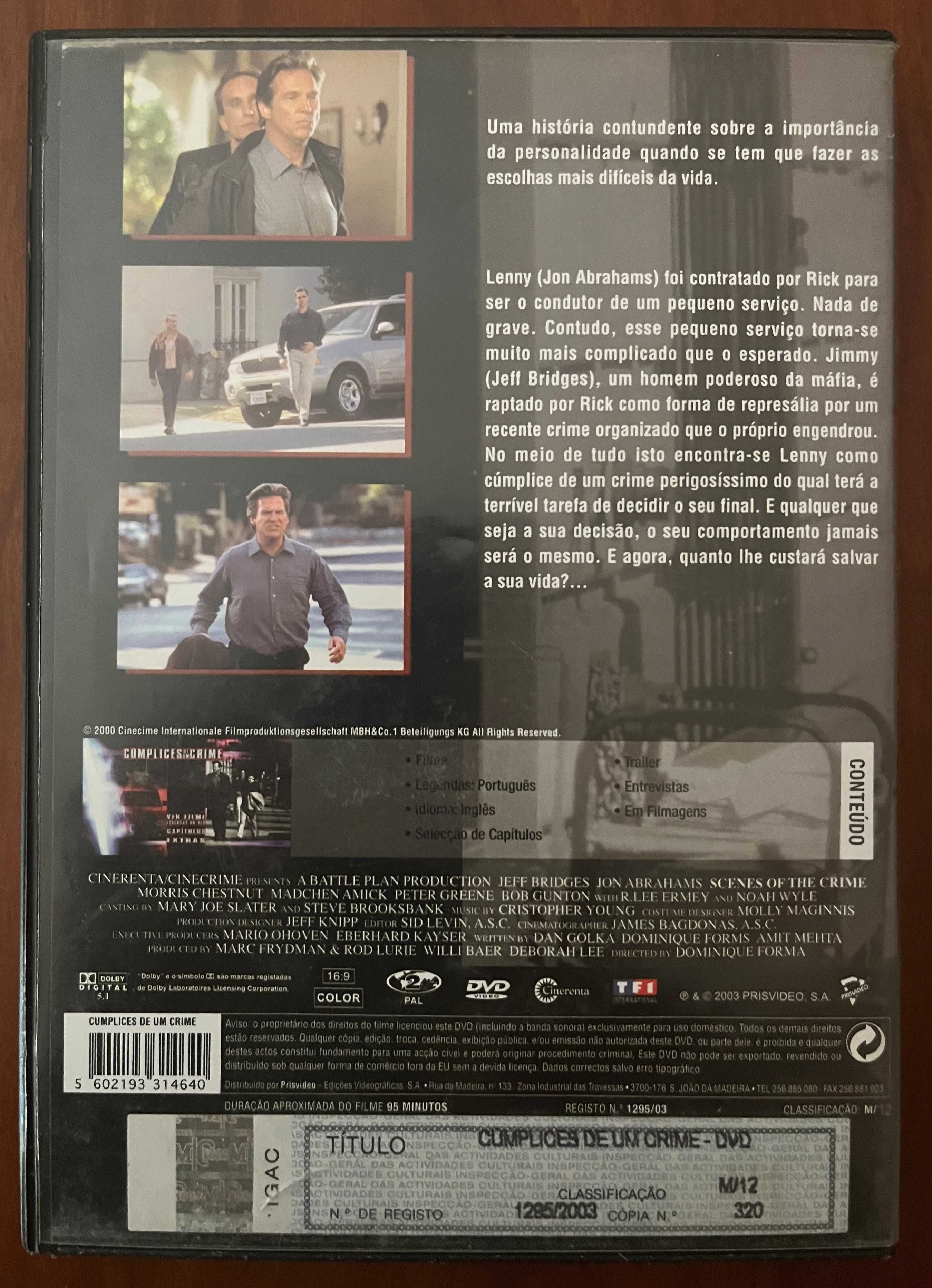 DVD "Cúmplices de um crime" de Dominique Forma