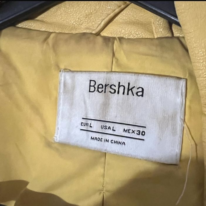 Casaco de cabedal Amarelo