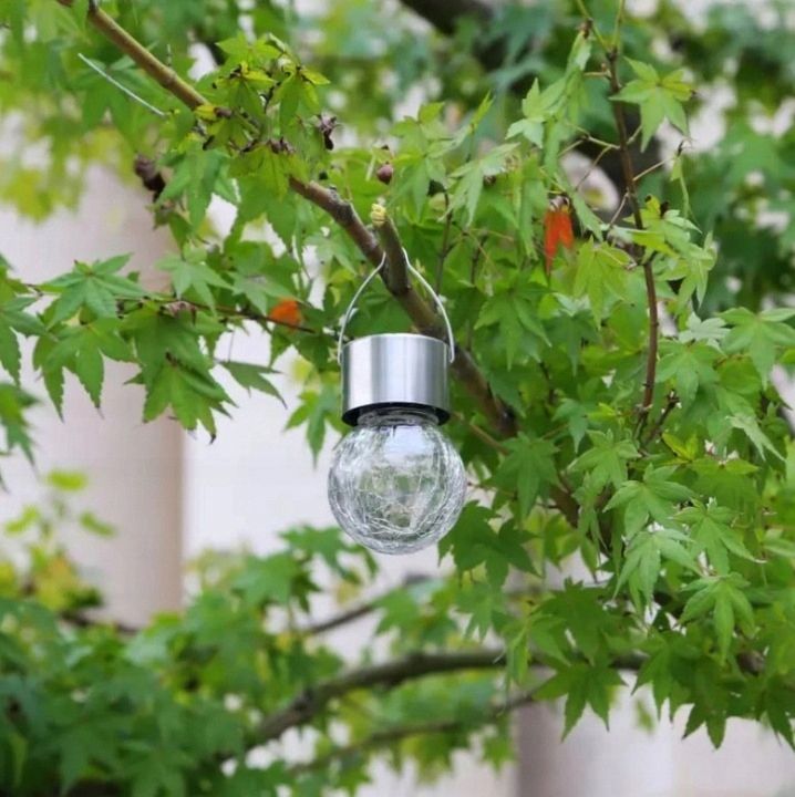4szt lampka ogrodowa solarna led latarenka szklana kula