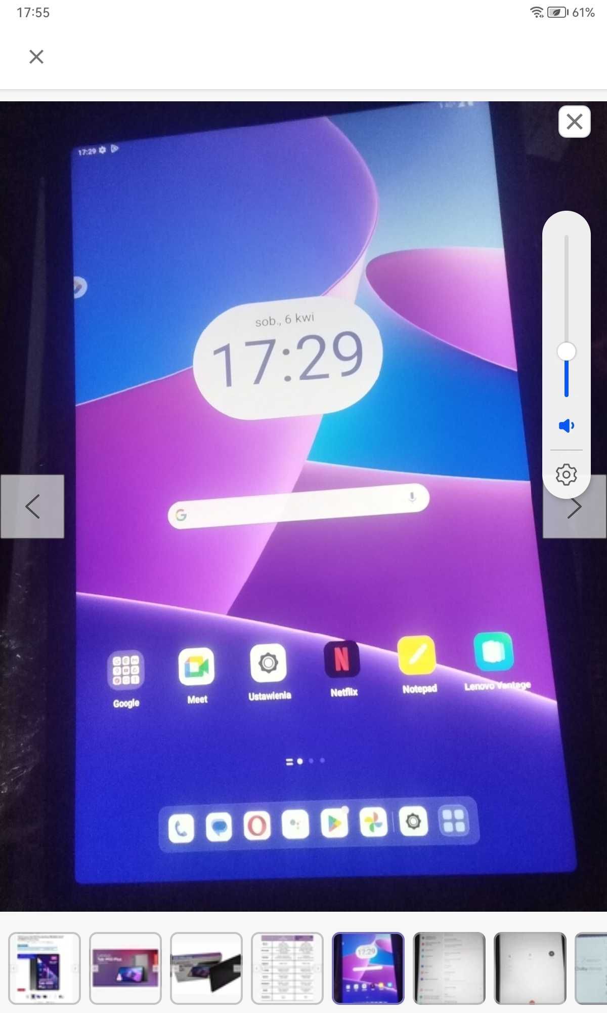 SUPER Tablet.Telefon.Lte.lenovo m10 Plus.Pamięć 4/128.Bateria 7700.gw