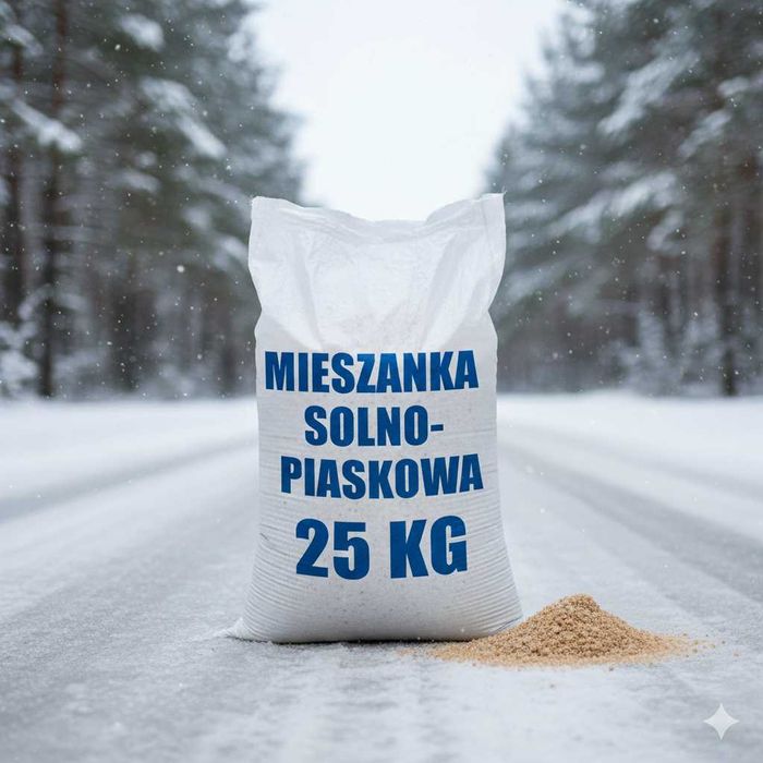 MIESZANKA Soli z PIASKIEM sól drogowa Zima 1 tona KURIER gratis
