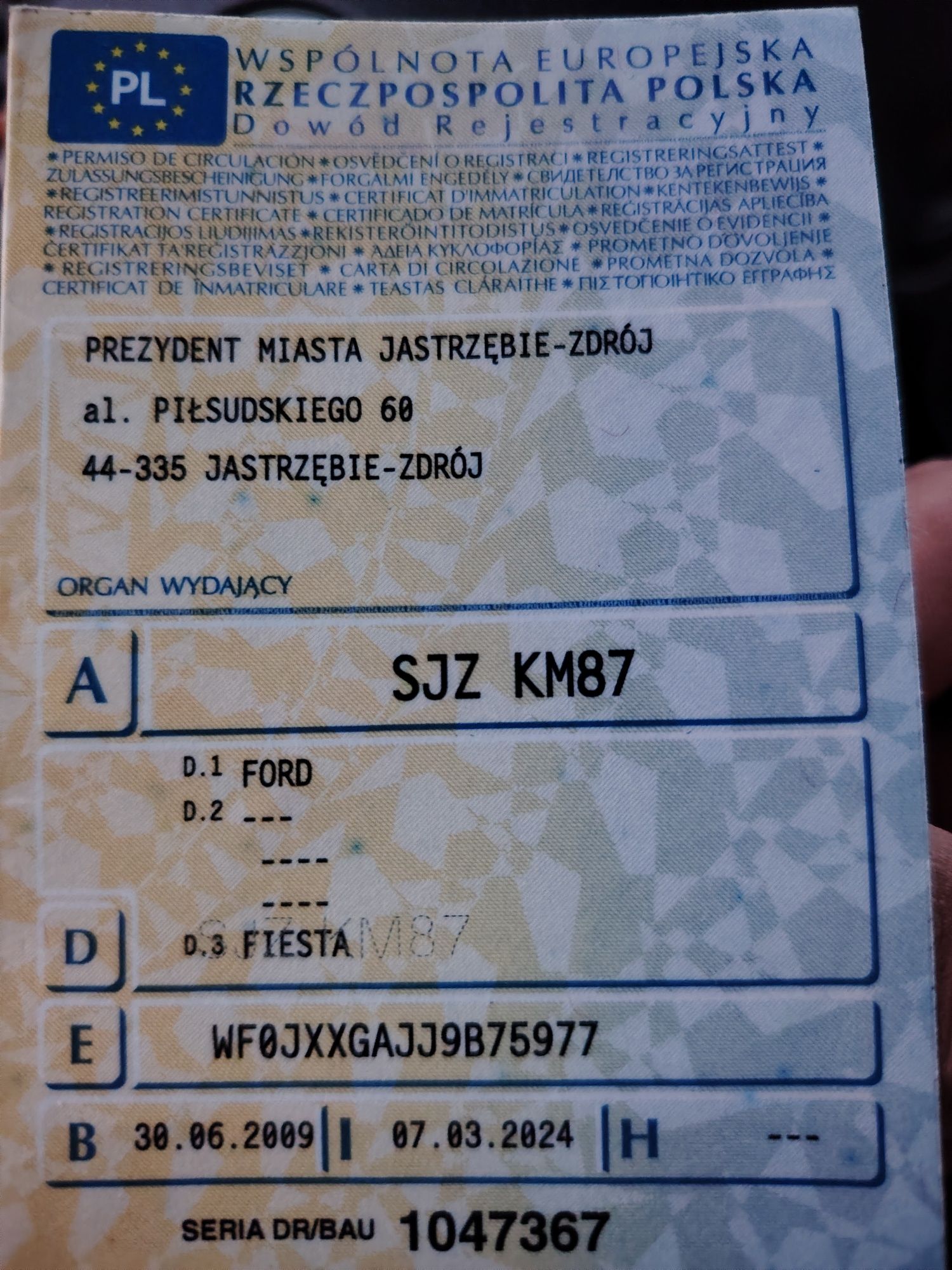 Ford Fiesta 1,25 86 tyś przebieg
