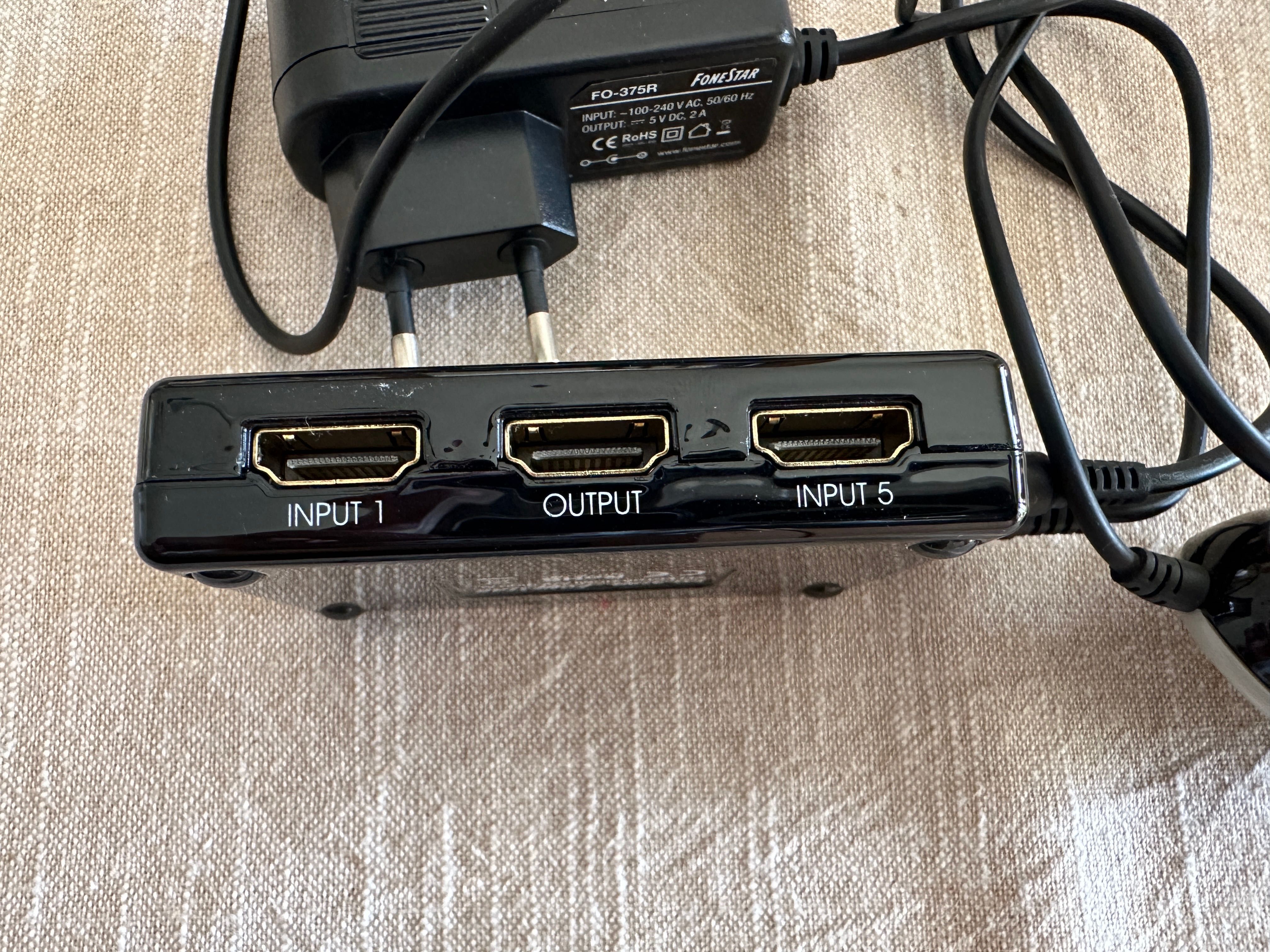 HDMI Fonestar com 5 entradas e comando remoto