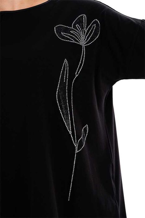 Modna tunika cekiny plus size bawełniana wygodna 3xl 4xl