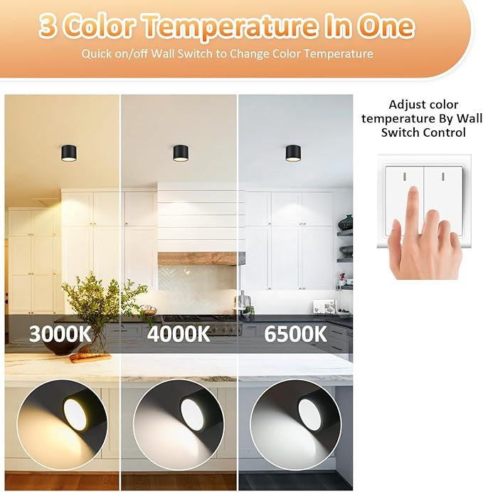 Reflektor sufitowy Gleonlux  9W ściemnialny IP44 czarny 3CCT