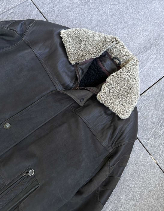 Kurtka skórzana pilotka AVIATOR skóra męska ocieplana podpinka r. XL