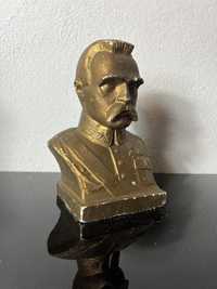 Gipsowe popiersie marszałka Piłsudskiego vintage prl