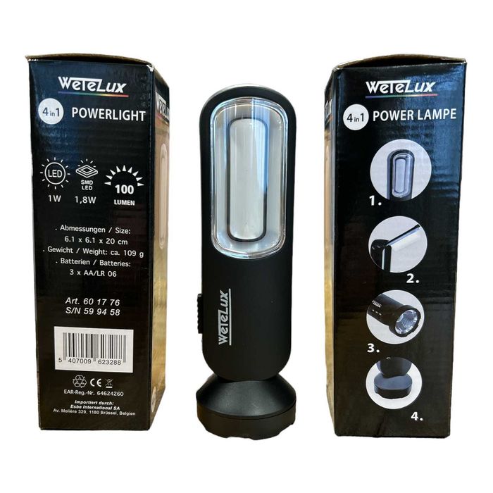Latarka na baterie firmy WeteLux 4 in 1